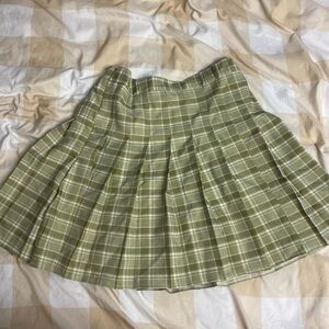 Cute Green plaid summer skirt with built in shorts